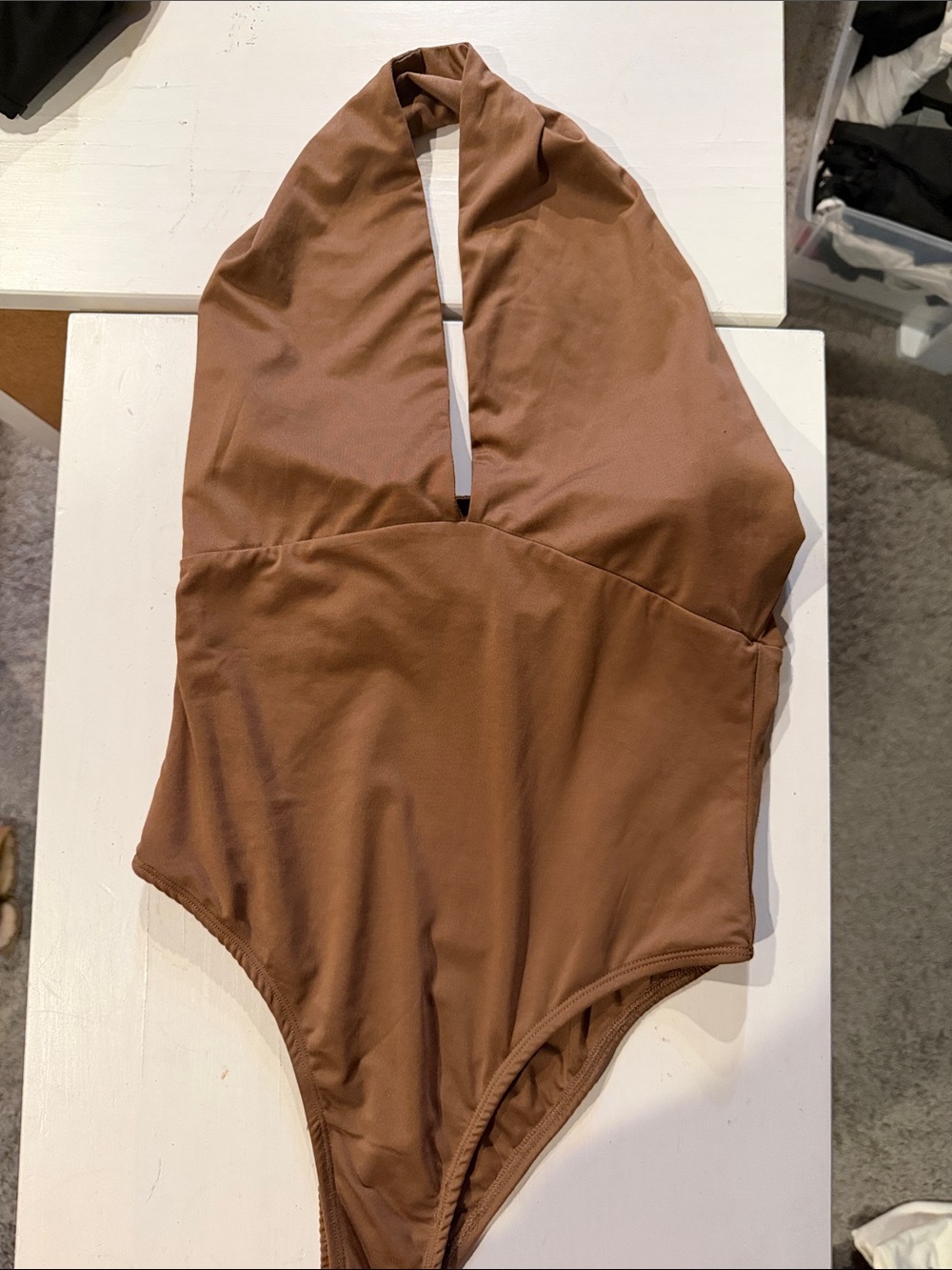 Princess Polly Brown Halter Bodysuit